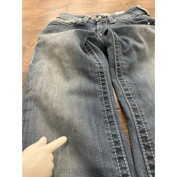 Ariat Real Denim Womens Blue Denim Low Rise Casual Jeans Size 26L *Flaws* - Picture 12 of 13